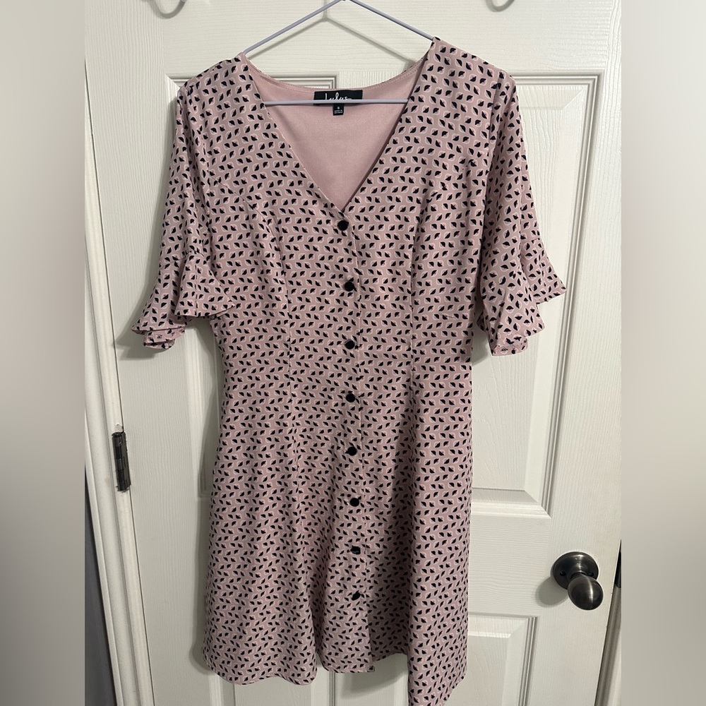 Lulu’s Castana Print Button-Up dress